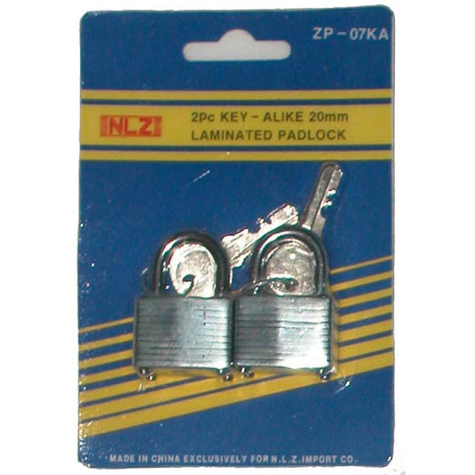 2pc 20mm Laminated Padlock